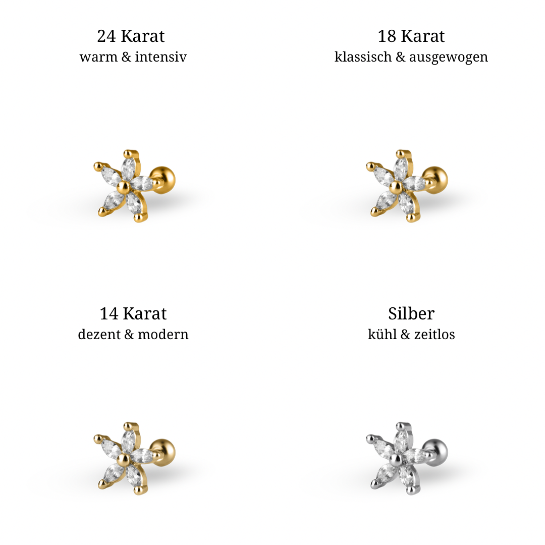 Crystal Flower Ohrstecker