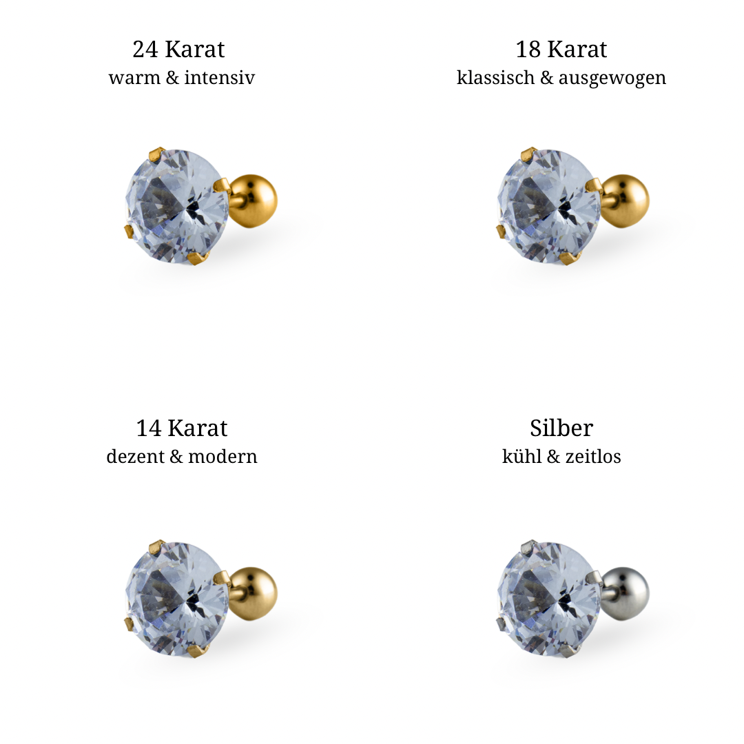 Single Crystal Ohrstecker