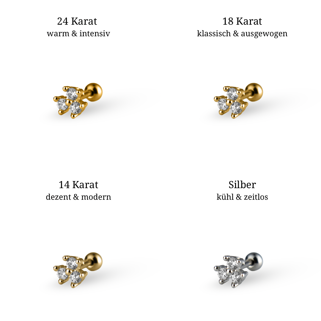 Triple Crystal Ohrstecker