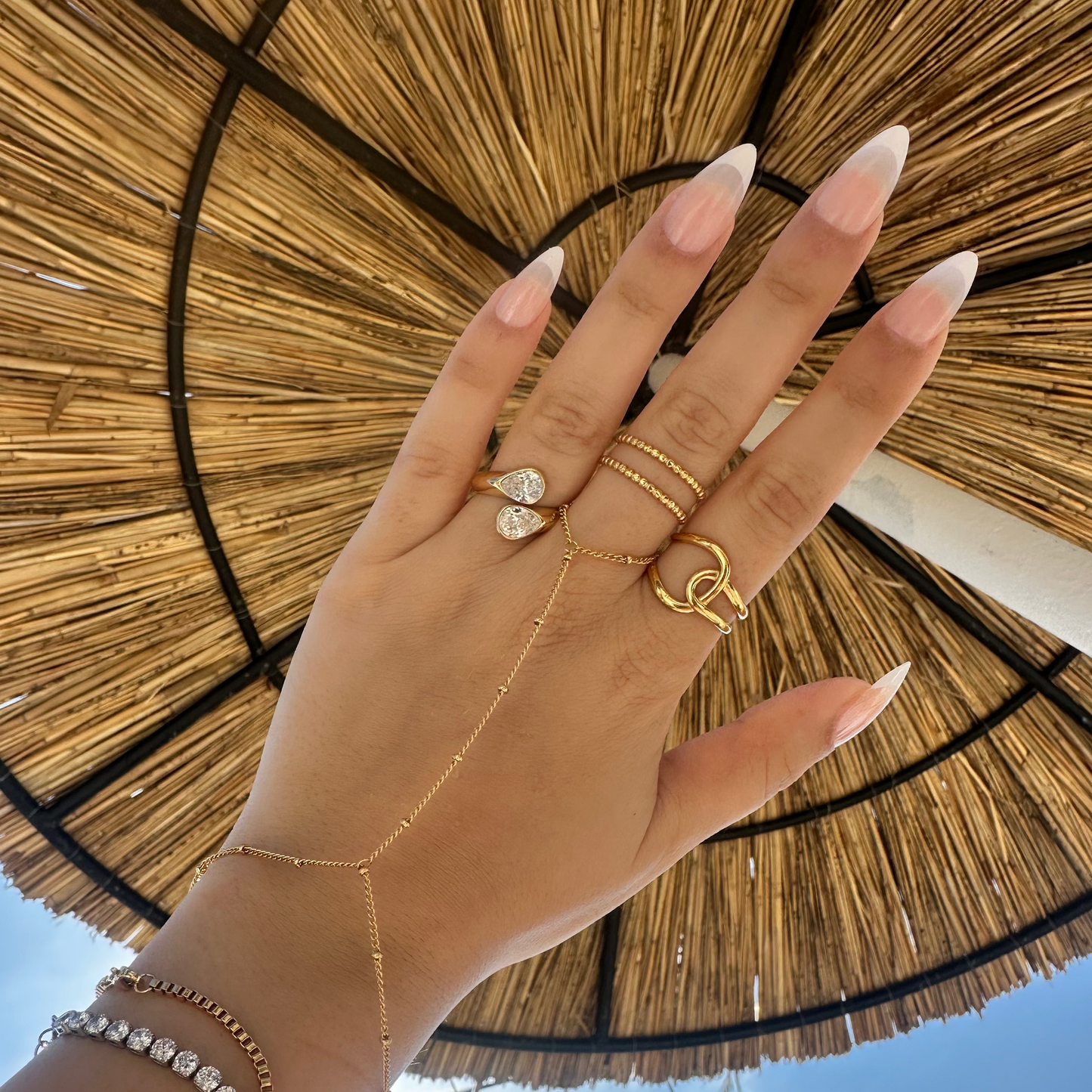 Twinning Teardrop Ring