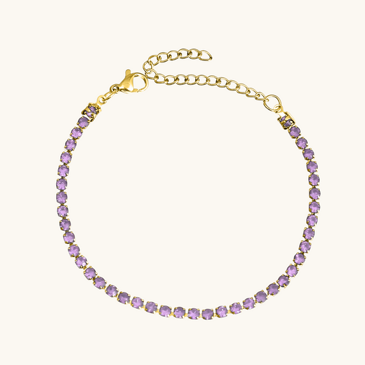 Crystal Purple Tennisarmband