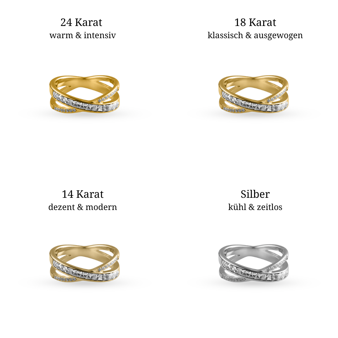 Shiny Crossed Ring