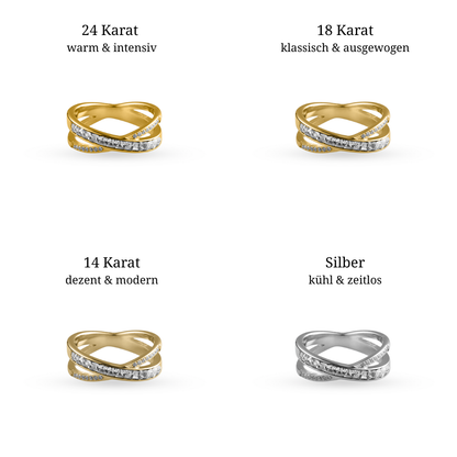 Shiny Crossed Ring