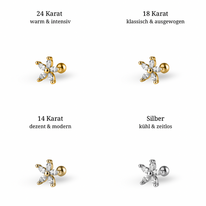 Crystal Flower Ohrstecker