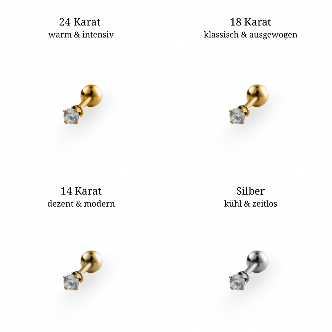 Single Crystal Ohrstecker