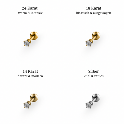 Single Crystal Ohrstecker