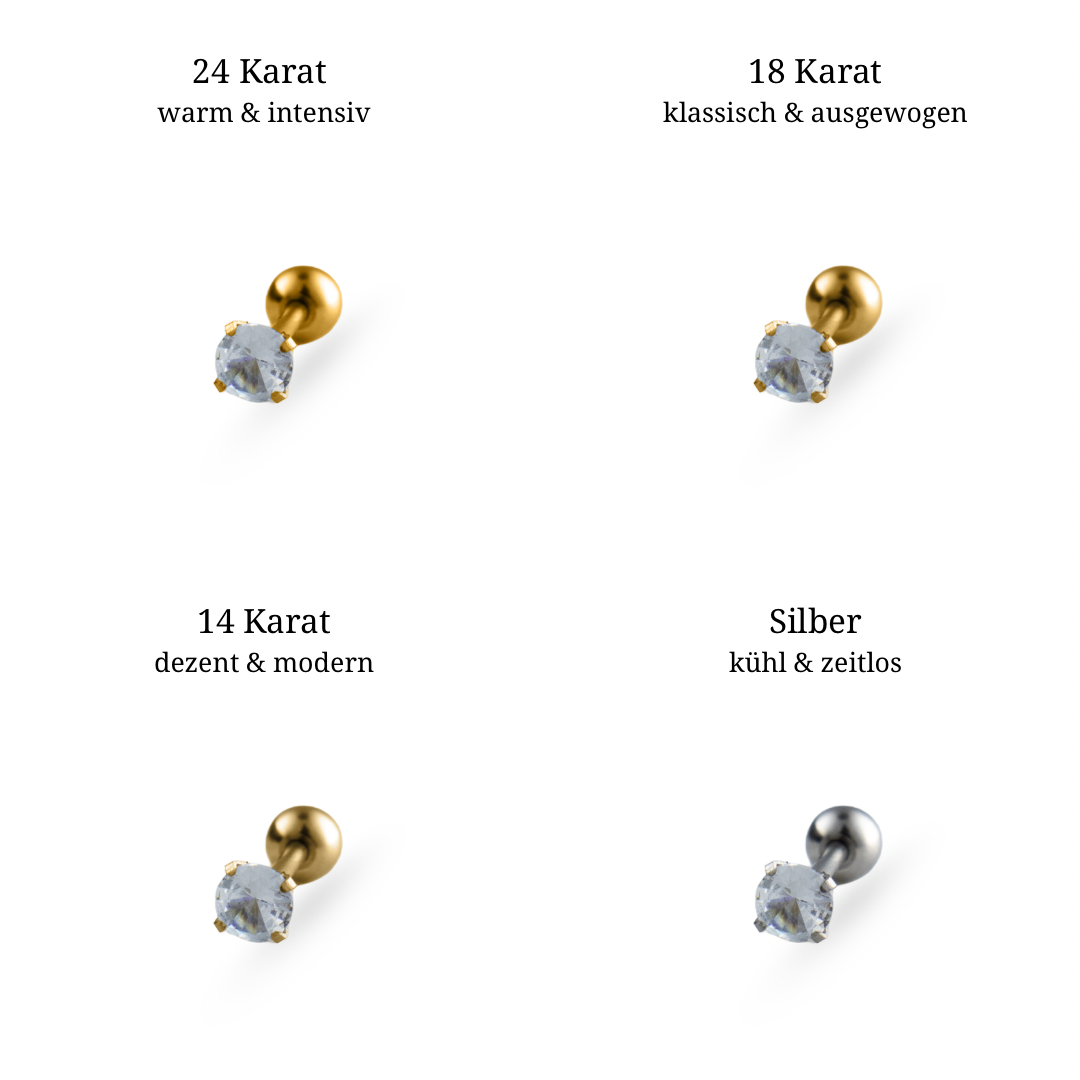 Single Crystal Ohrstecker