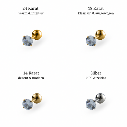 Single Crystal Ohrstecker