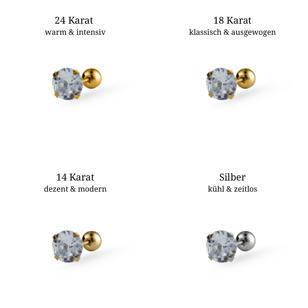 Single Crystal Ohrstecker