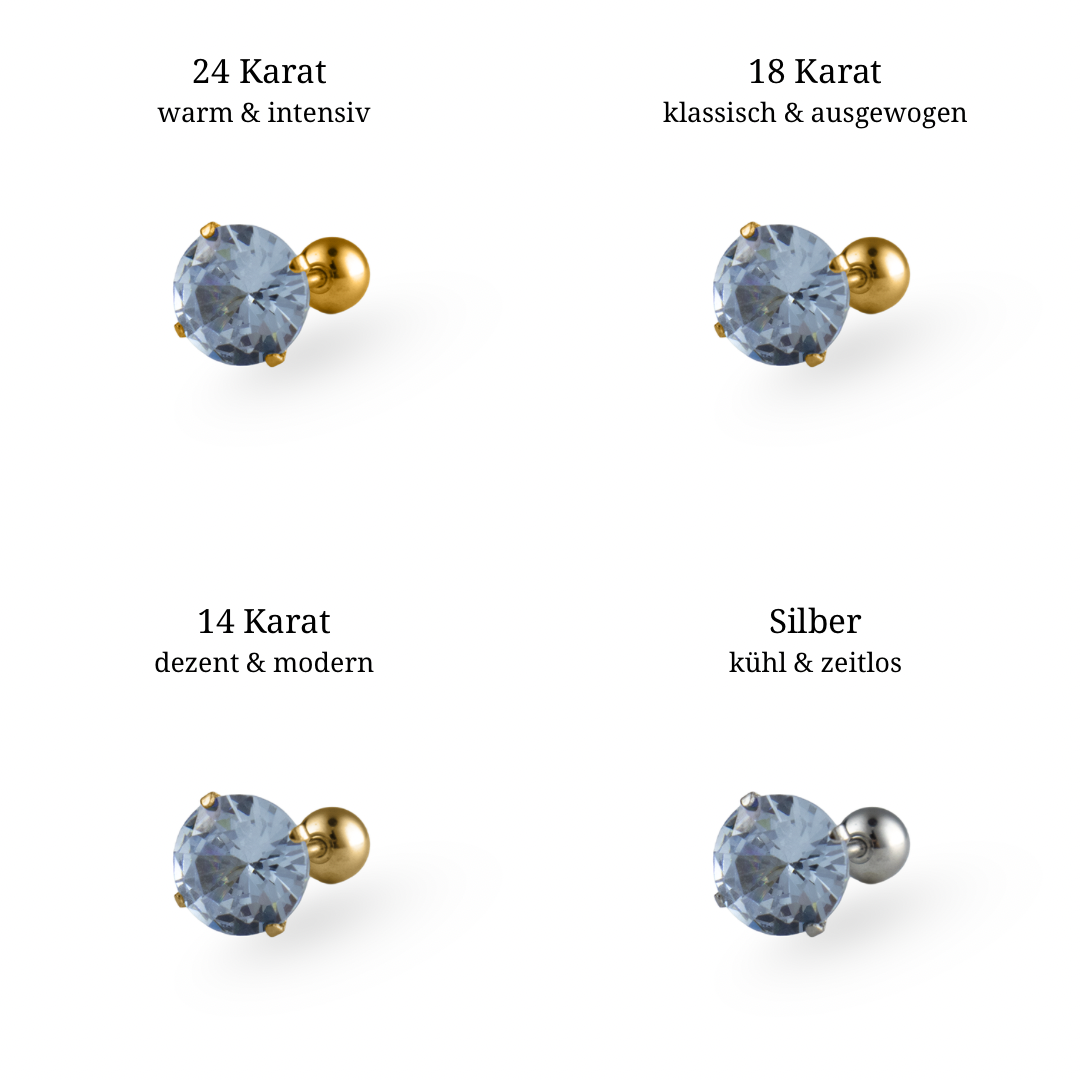 Single Crystal Ohrstecker