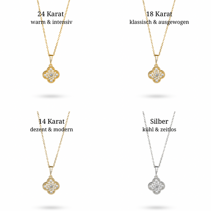 Crystal Clover Kette