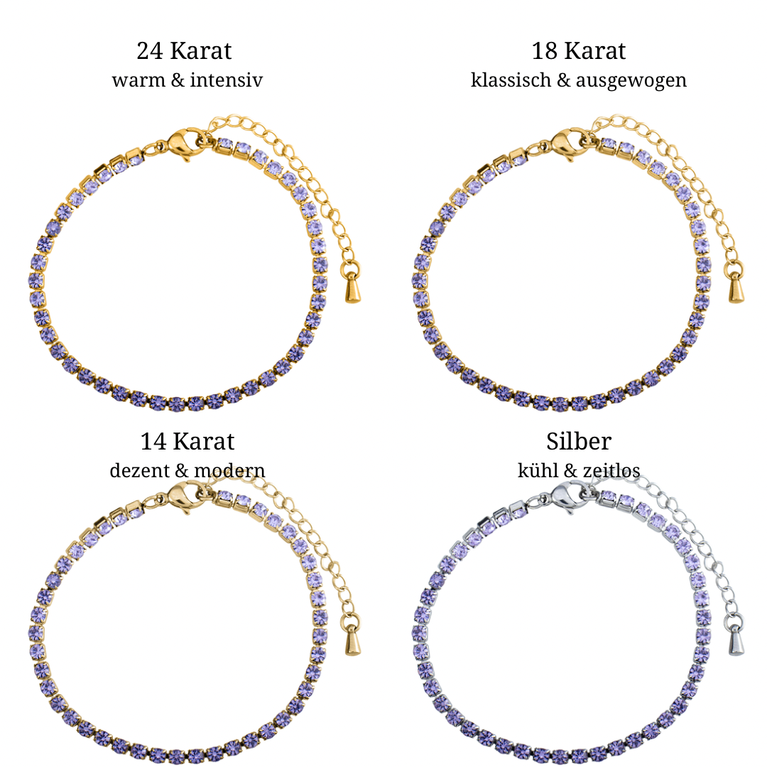 Crystal Purple Armband