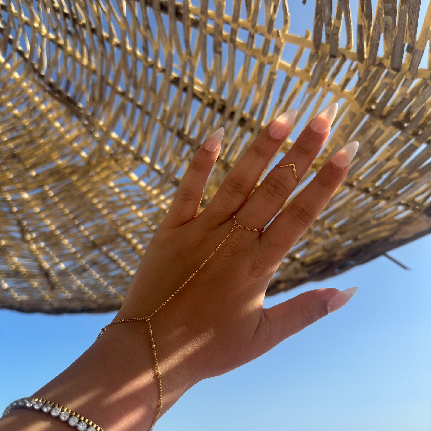 Elegant Chevron Ring