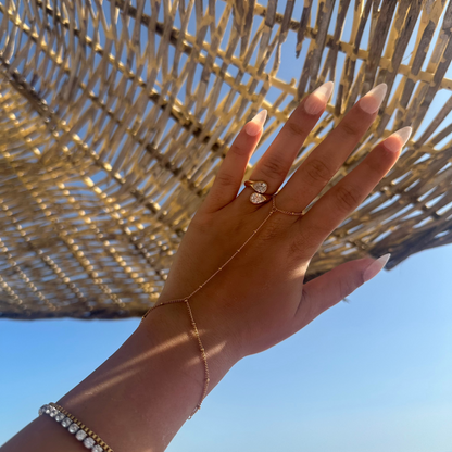 Twinning Teardrop Ring