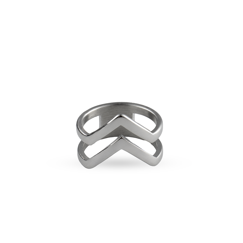 Double Chevron Ring