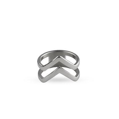 Double Chevron Ring