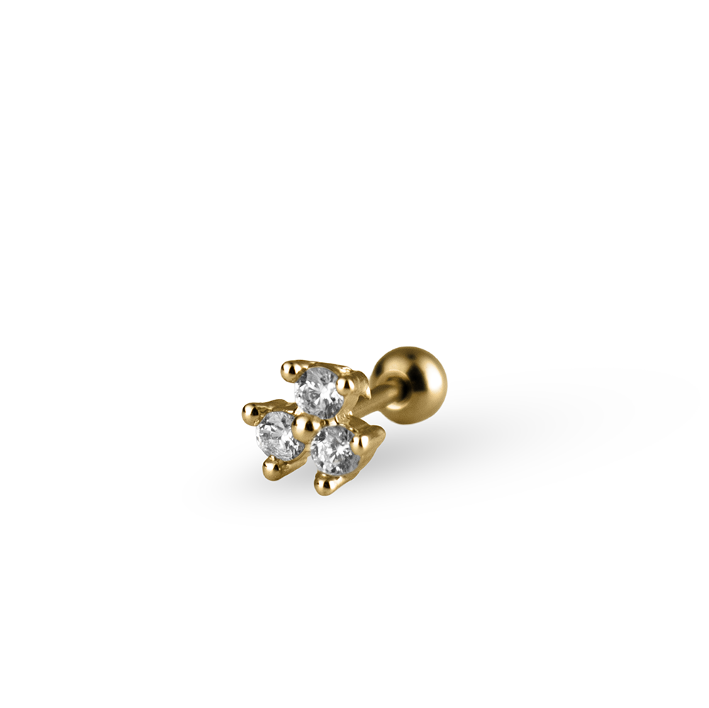 Triple Crystal Ohrstecker