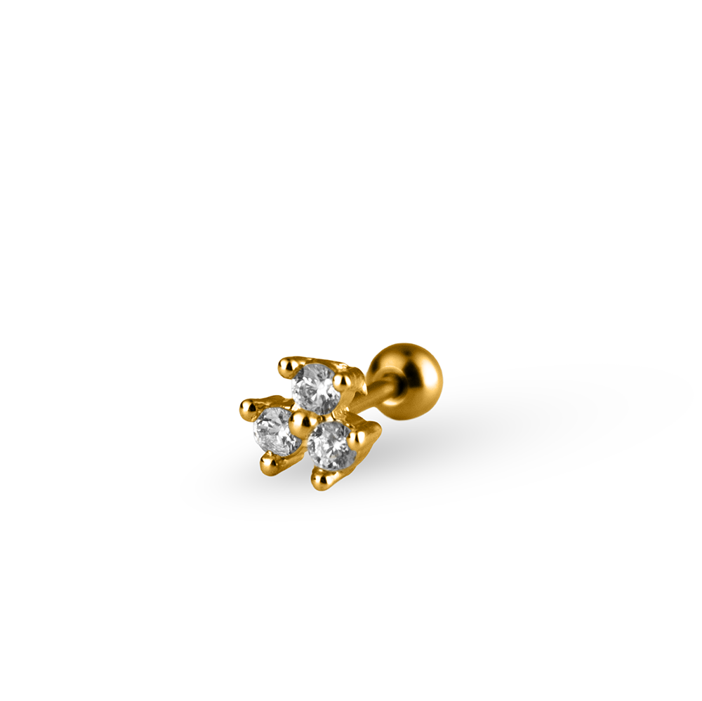 Triple Crystal Ohrstecker