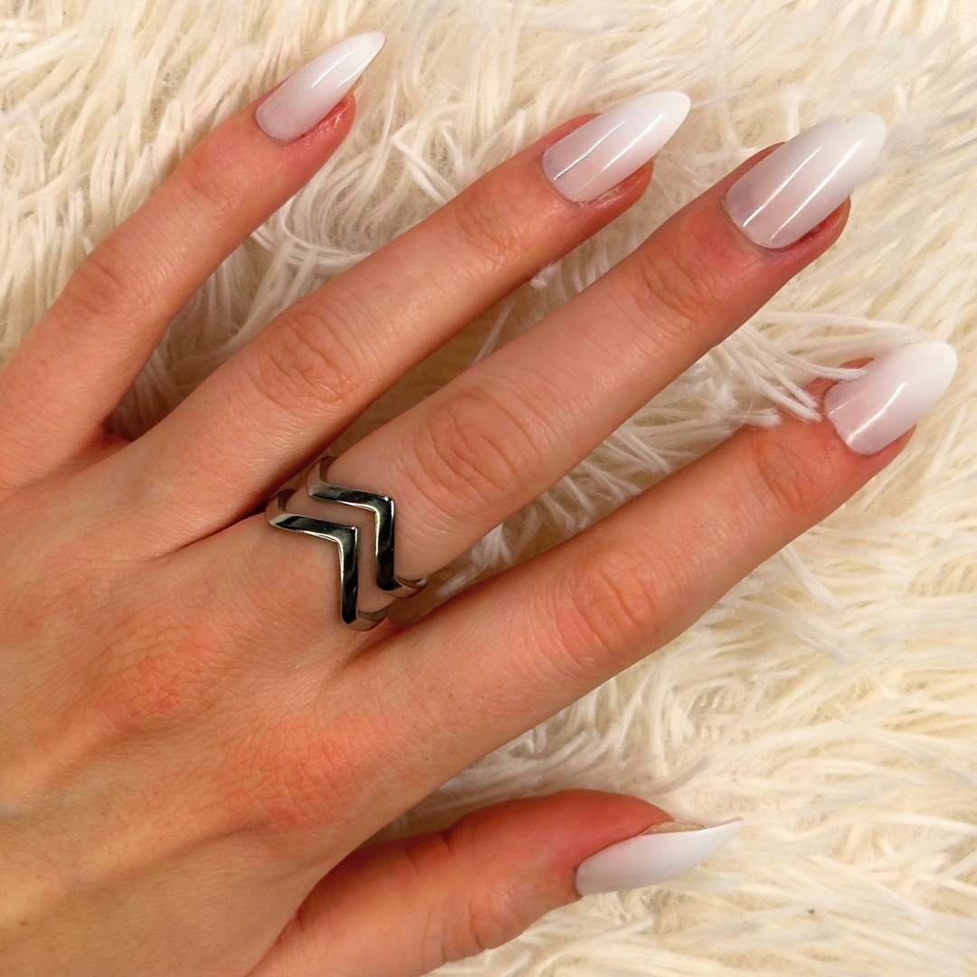 Double Chevron Ring
