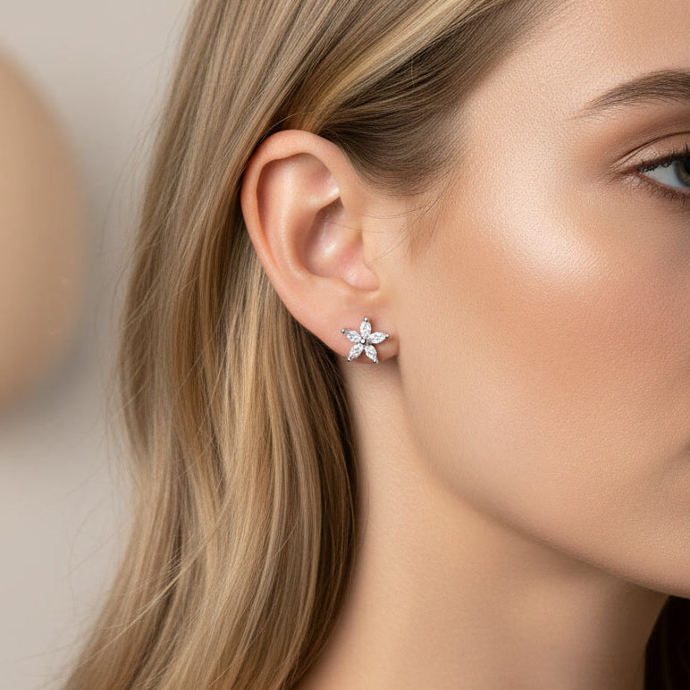 Crystal Flower Ohrstecker