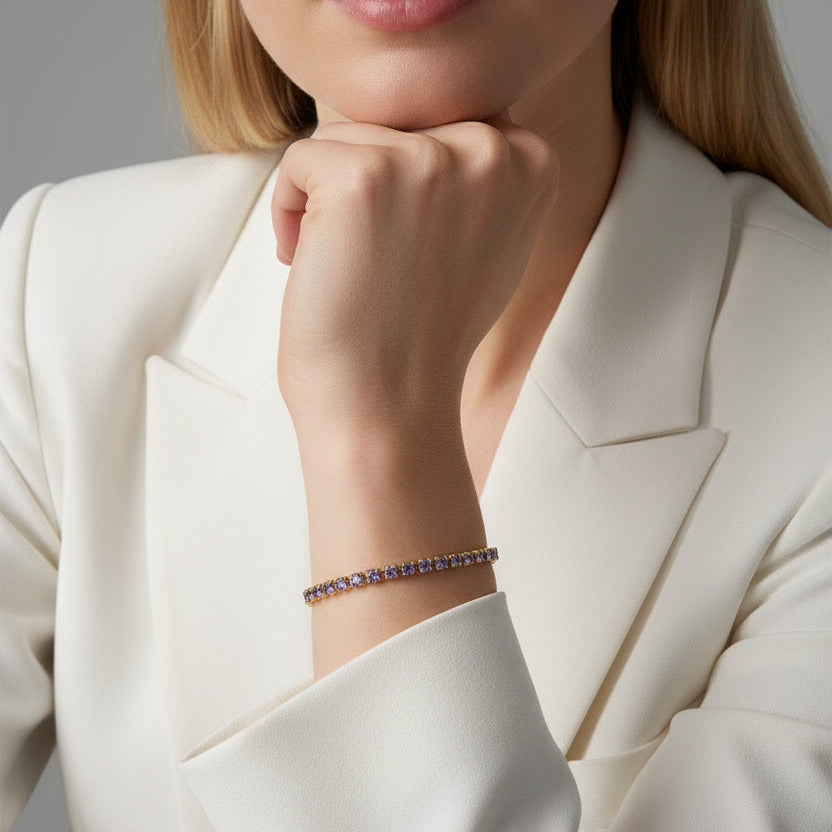 Crystal Purple Armband